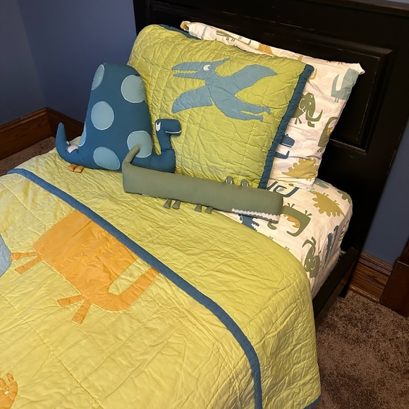 Land Of Nod Bedding Land Of Nod Kid Bedding Bluegreen Quilted Top